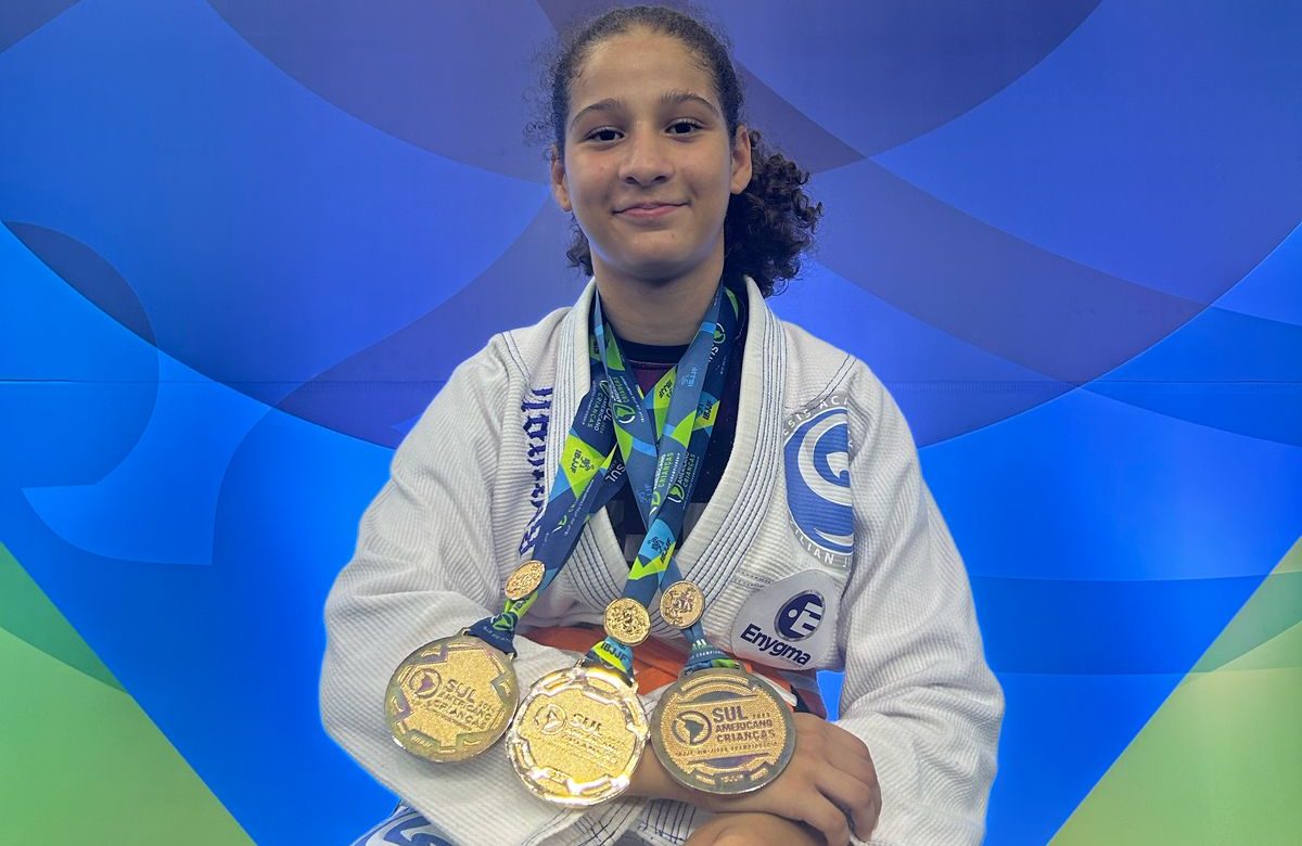 Em luta de 51 segundos, atleta de Itaquá se consagra tricampeã sul-americana de Jiu-Jitsu