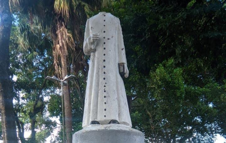 Autor de vandalismo à estátua de padre Cícero em Suzano é identificado