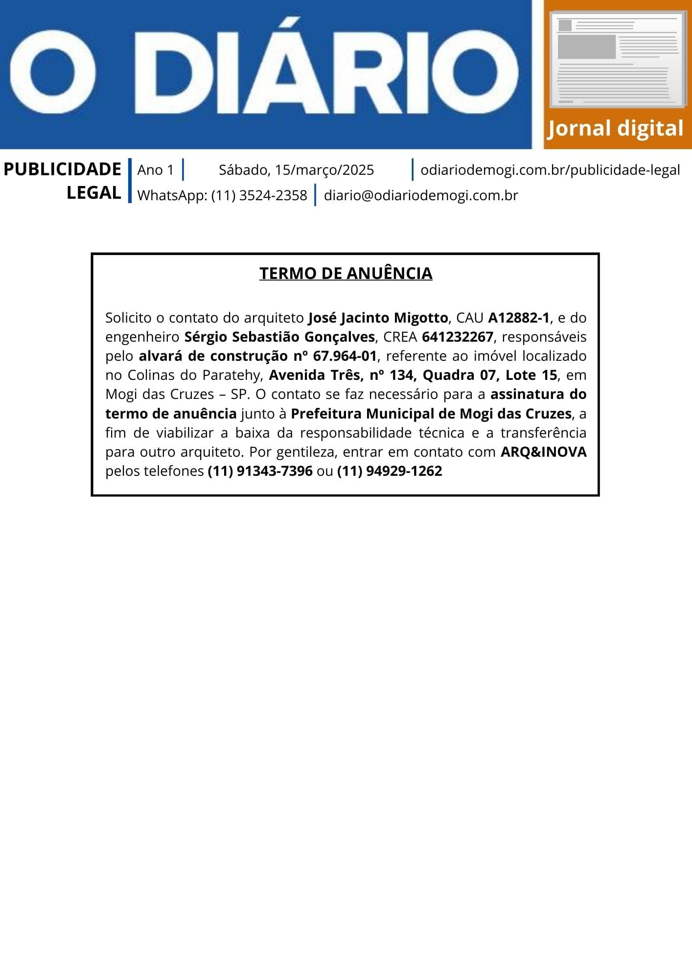 15 de março de 2025