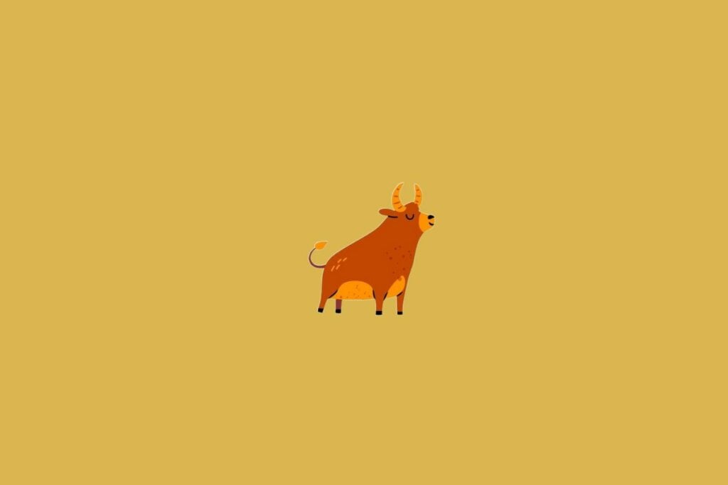 Ilustração de um búfalo em um fundo bege