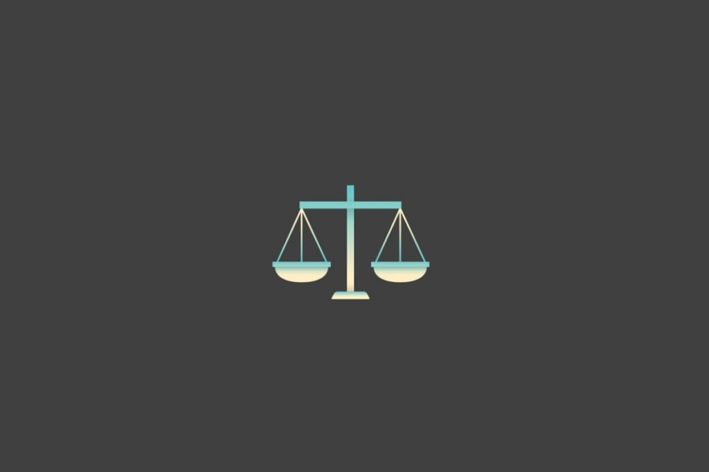 Ilustração do signo de libra em um fundo cinza