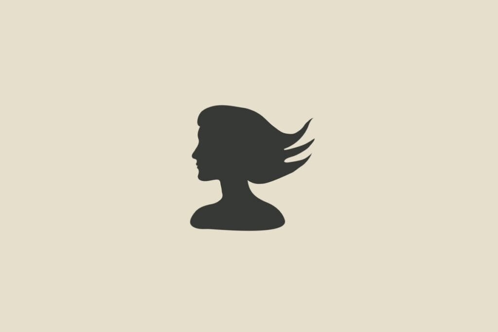 Ilustração do signo de Virgem em um fundo cinza