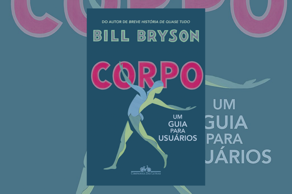 Capa de livro azul com título e nome do autor e a ilustração de um corpo humano