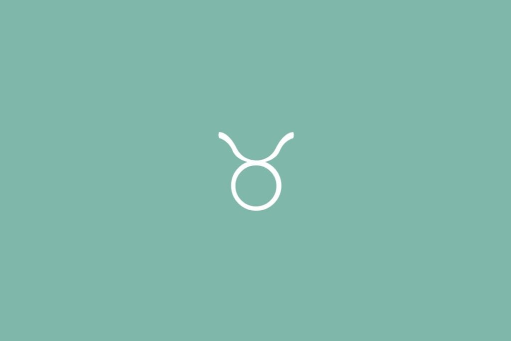Ilustração do signo de touro em um fundo verde