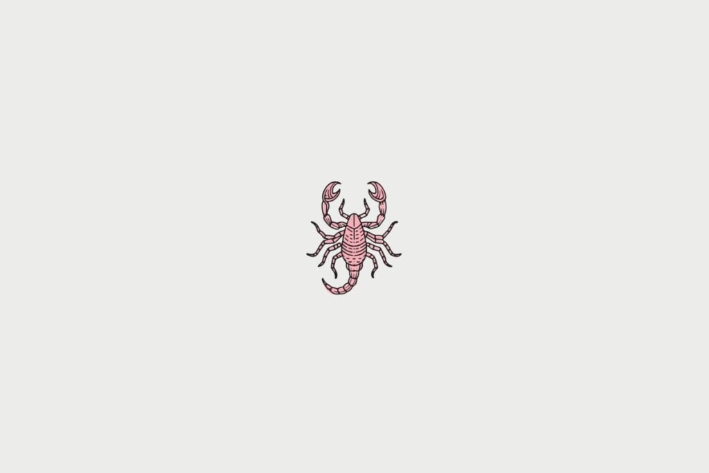 Imagem do símbolo de Escorpião em um fundo cinza