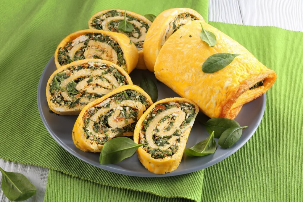 5 receitas de rocambole ricas em proteínas para o almoço