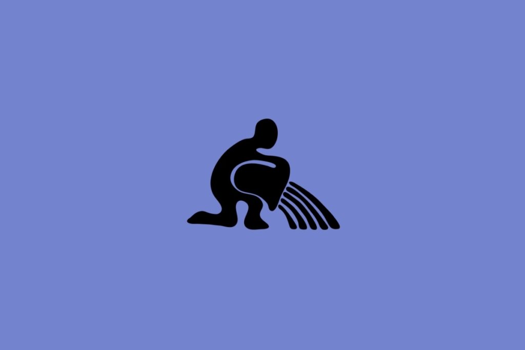 Ilustração do signo de Aquário com um homem ajoelhado despejando água de um jarro em um fundo azul-escuro