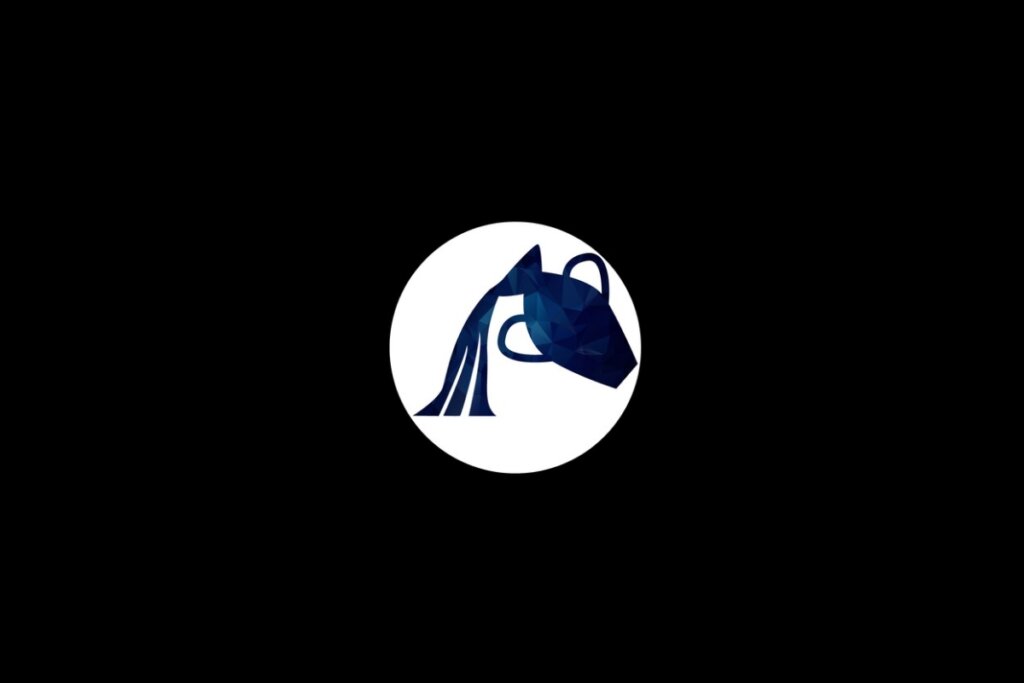 Ilustração do signo de aquário azul em um círculo branco