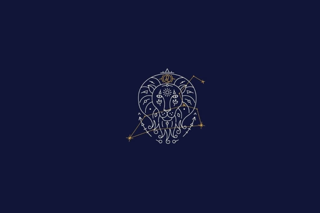 Ilustração do signo de leão