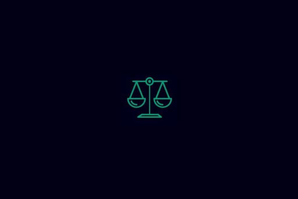 Ilustração do signo de Libra em um fundo azul