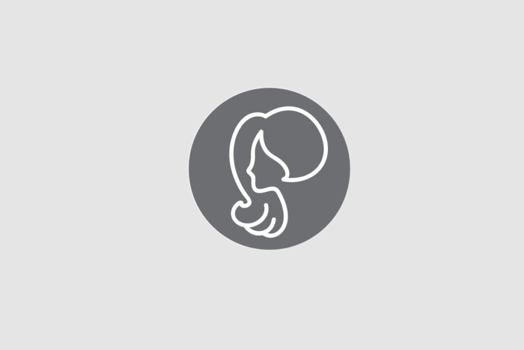 Ilustração do signo de Virgem contendo o perfil de uma figura feminina de cabelos longos