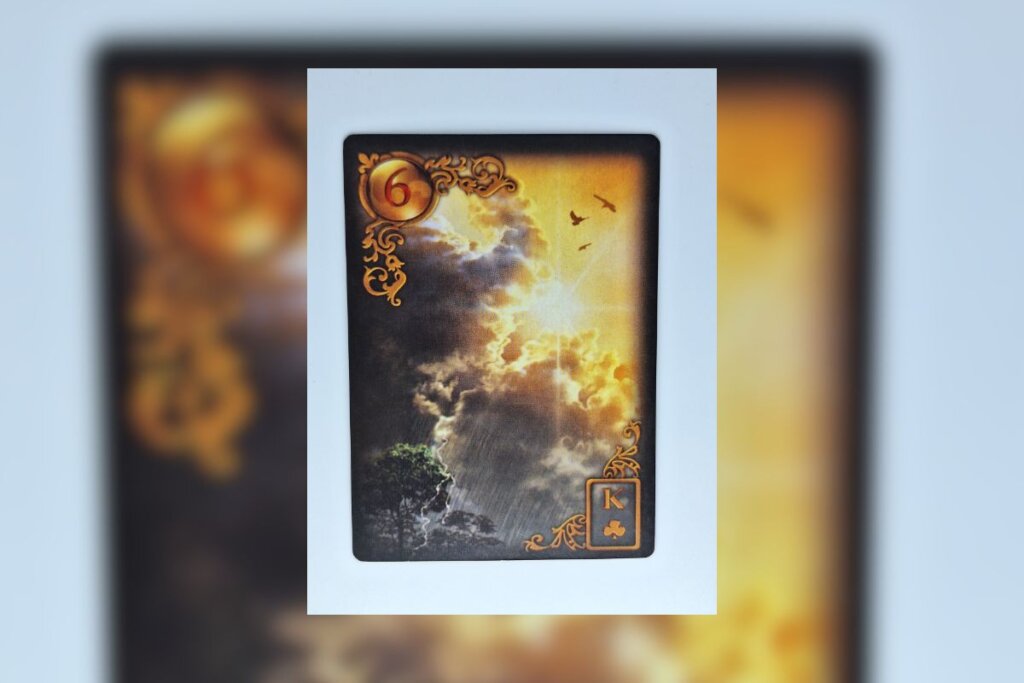 Carta "As Nuvens" em fundo azul-claro
