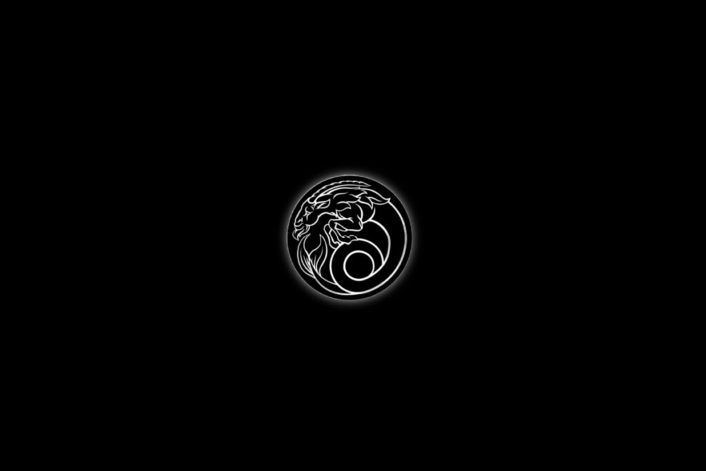 Ilustração de um carneiro, representando o signo de capricórnio, em um fundo preto