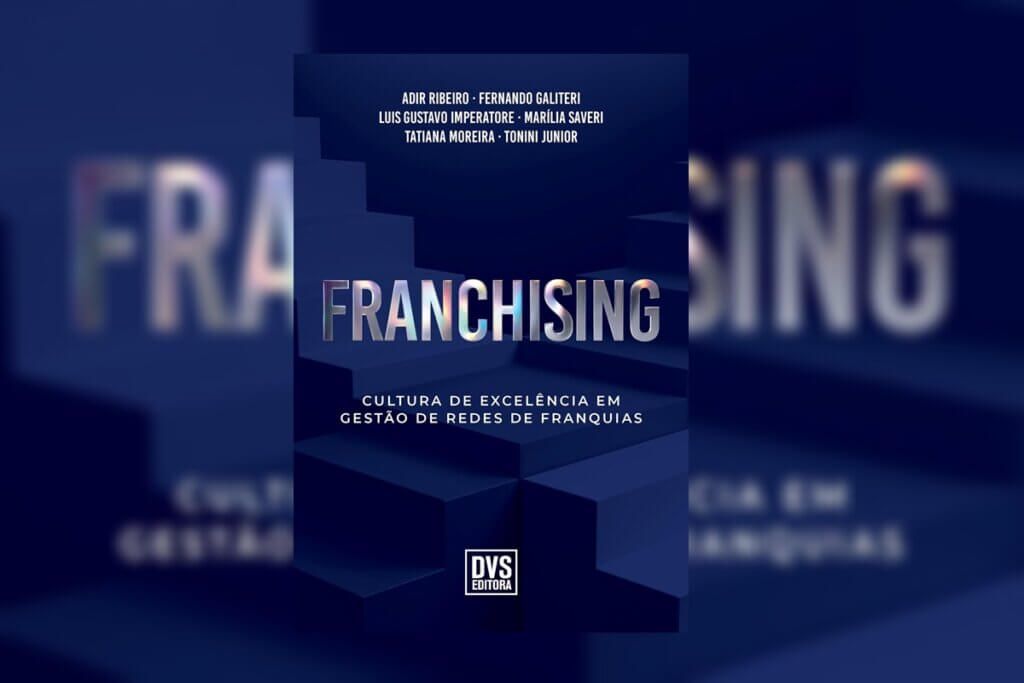Capa de livro em tons de azul com título e nome dos autores em branco