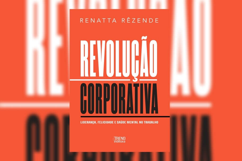 Capa de livro vermelha, escrito em branco e preto o título e nome do autor