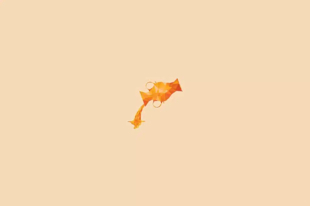 Ilustração do signo de aquário, na cor laranja, centralizado em um fundo laranja-claro