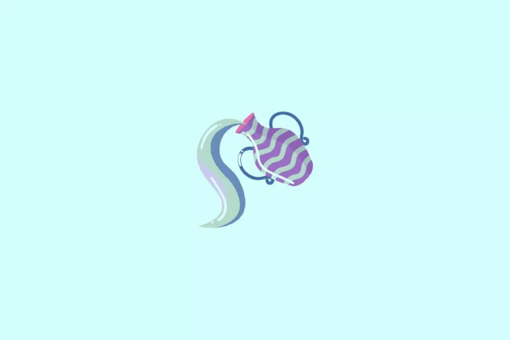 
Ilustração do signo de aquário em um fundo verde-água
