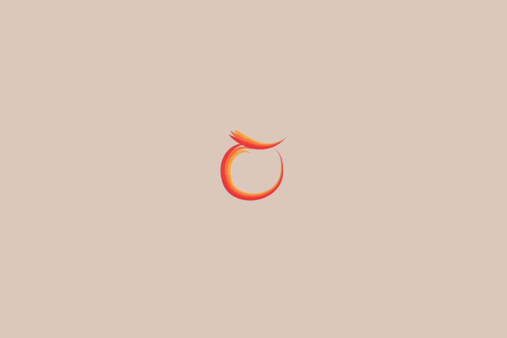 Ilustração do signo de touro, na cor laranja, centralizada sobre um fundo bege-claro